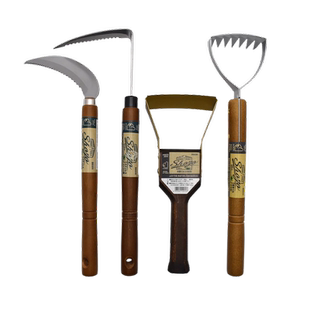 日本DOKEN原装进口道灌镰刀割草刀盆栽除草收割长柄加厚杂草耙子