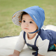 婴儿帽子春秋大檐婴幼儿小月龄薄款 户外防晒帽 透气宝宝遮阳帽夏季