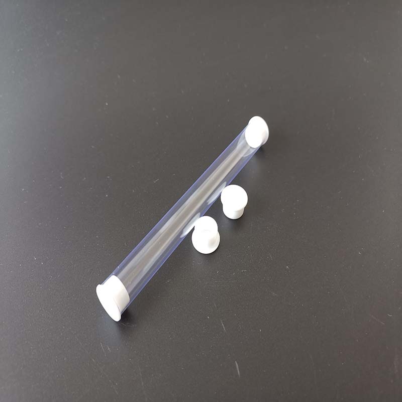 PVC透明管硬管塑料管透明包装管带堵头盖子长度可定外径13内径12