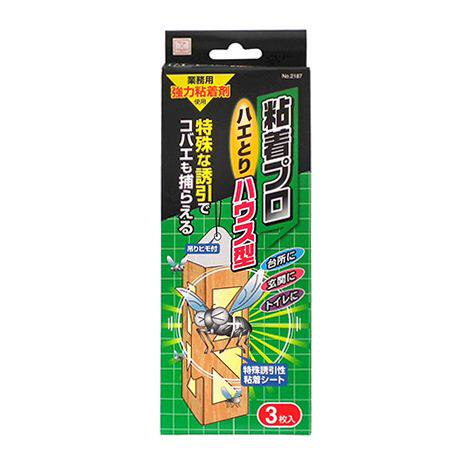 小久保 日本捕蝇器粘虫板诱虫板蚊贴板苍蝇板房屋型3件精选高端版
