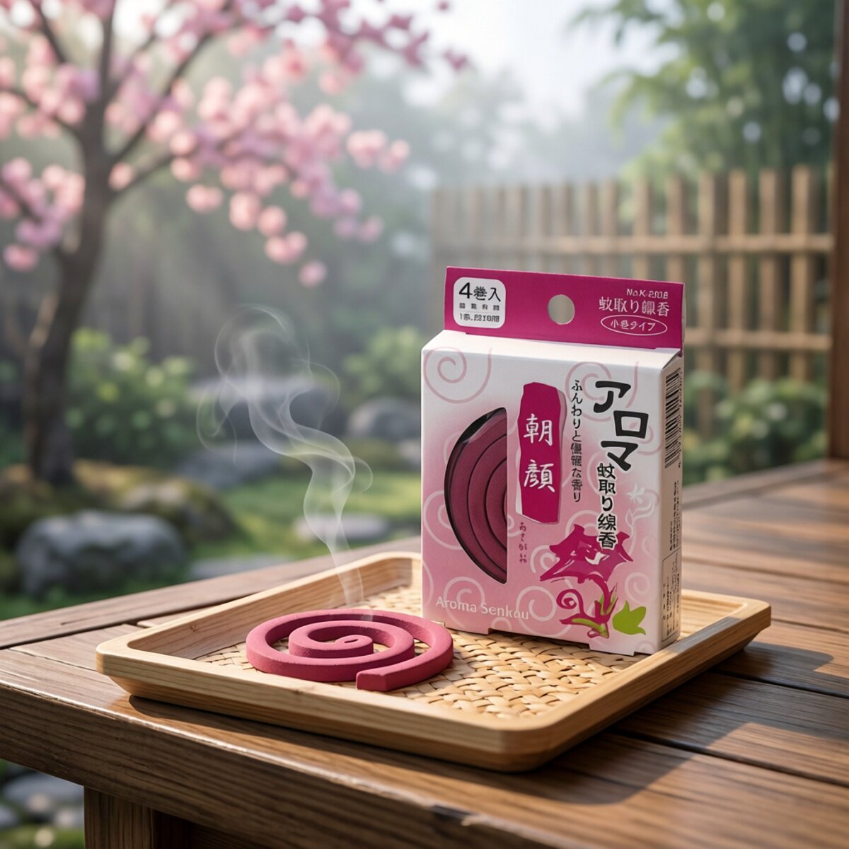 纪阳除虫菊 牵牛花朝颜日本制造纪阳除虫菊蚊取线香蚊香4卷入进口