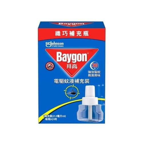 拜高电驱蚊液补充装21.9ML电瓶蚊香替换装无烟无味驱蚊器家用进口