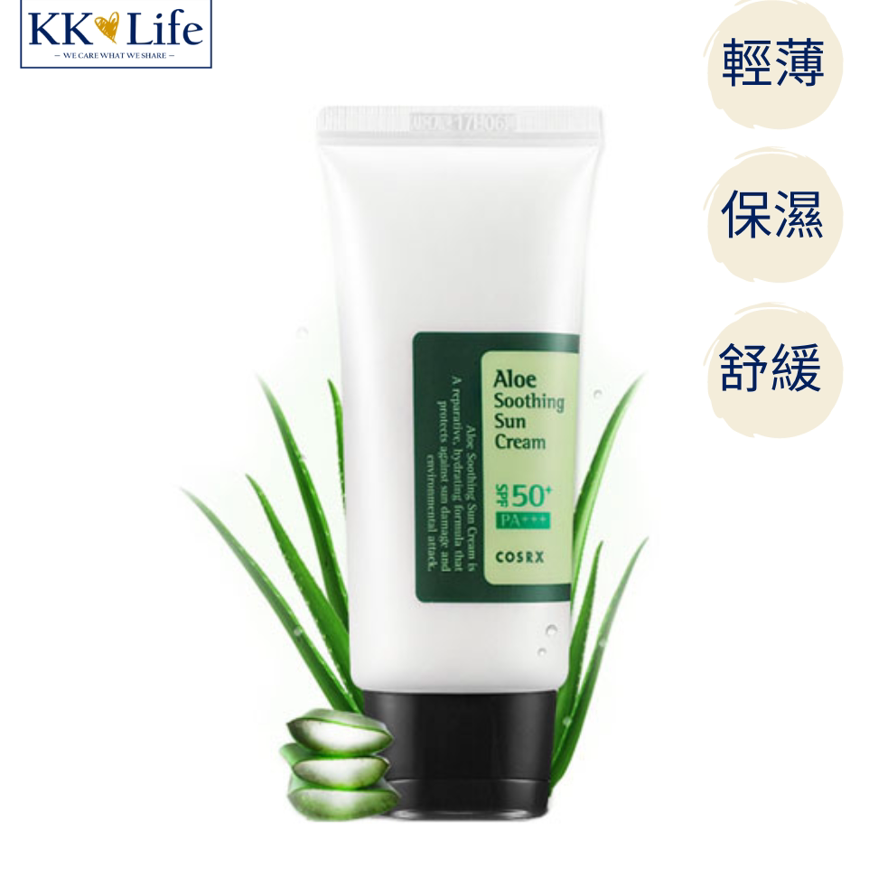 COSRX芦荟舒缓防晒霜SPF50+PA+++50ml天然植物保湿补水镇静精华版