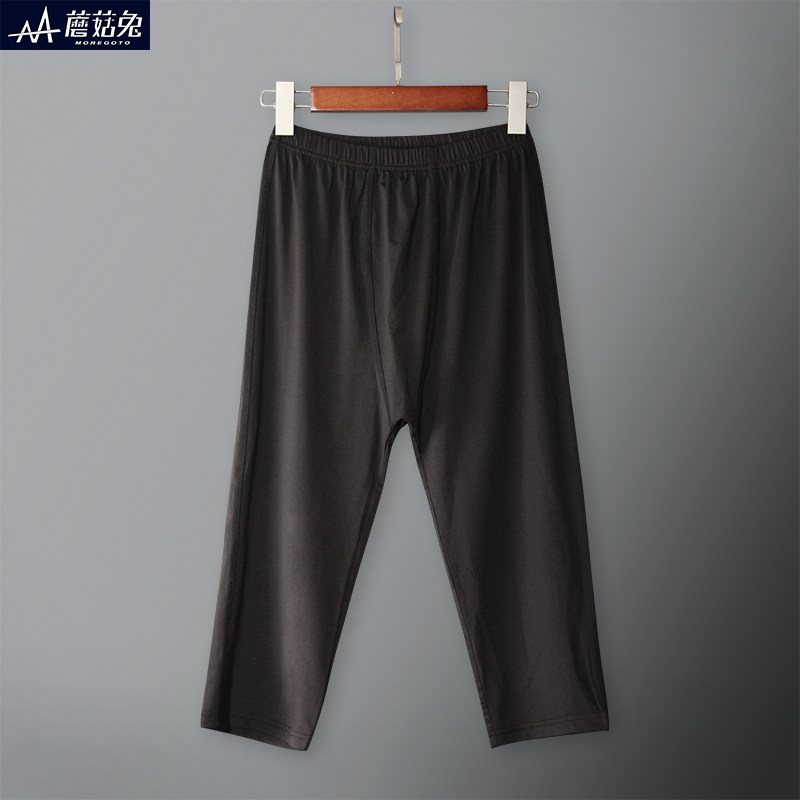 胖男童七分裤夏季薄款中大童运动中裤加肥加大篮球足球紧身训练裤