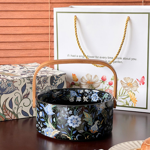 岸梵鸢尾花水果盘高颜值