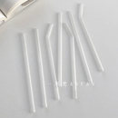 岸梵 透明玻璃ins风吸管弯头果汁牛奶耐高温搅拌棍简约耐用