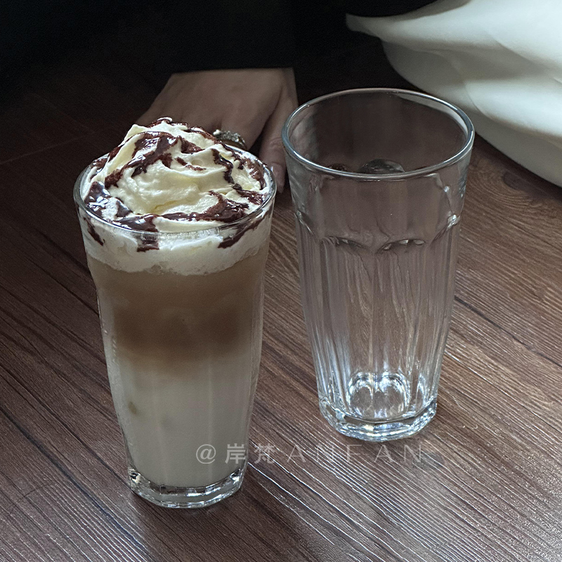 玻璃通用大容量简约水杯咖啡杯子