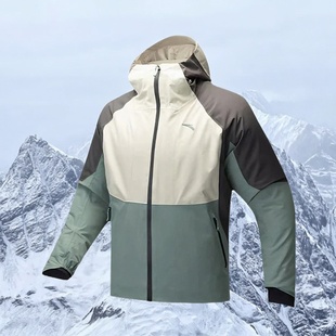 安踏国家地理 夹克上衣152446804 户外防泼水棉服外套男士