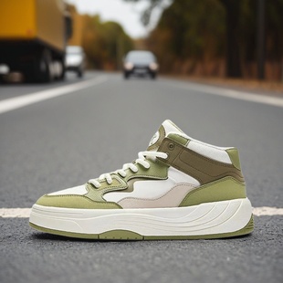 PG7 冬季 高帮板鞋 潮流撞色系带鞋 112548975 百搭休闲运动鞋 安踏