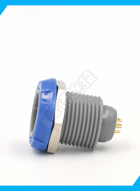 塑料1P插座蓝色航空头推拉自锁连接器单槽2芯3针4孔5PIN6芯7芯8芯