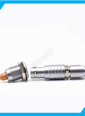 兼容雷莫0B1B公头母座2pin3芯4孔5针6芯圆形连接器金属航空头M12