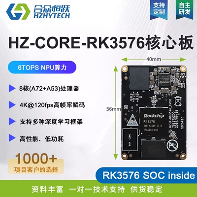 瑞芯微RK3576核心板6TOPS算力AI