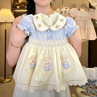 女童洛丽塔公主裙夏季2026新款小童女宝宝洋气甜美连衣裙度假风潮