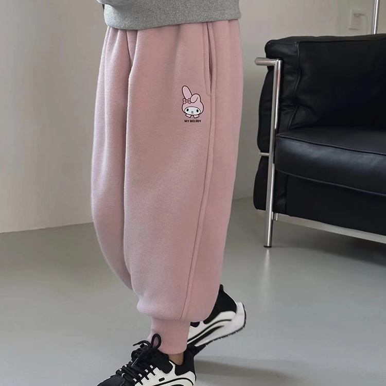 女童束脚裤秋冬2023新款加绒加厚