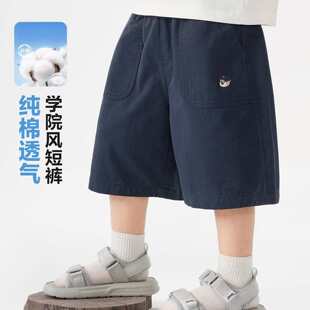 新款 纯棉五分裤 儿童夏装 中裤 男童短裤 中小童休闲学院风直筒裤 夏季