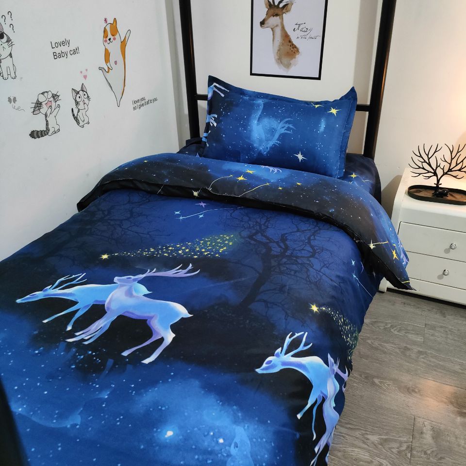 网红字母潮牌双人被罩宿舍床单