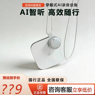 安克AI录音豆 飞书AI录音笔 会议纪要智能分析总结 8G实时翻译