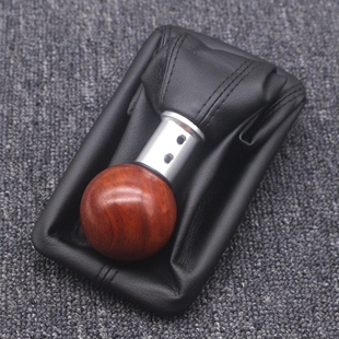 适用大众桑塔纳老普桑复古改装排挡头实木质档把头档杆换挡防尘套