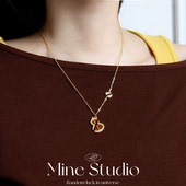 明星同款 Mine Studio·QL虎眼石葫芦项链女轻奢小众精致秋冬新款