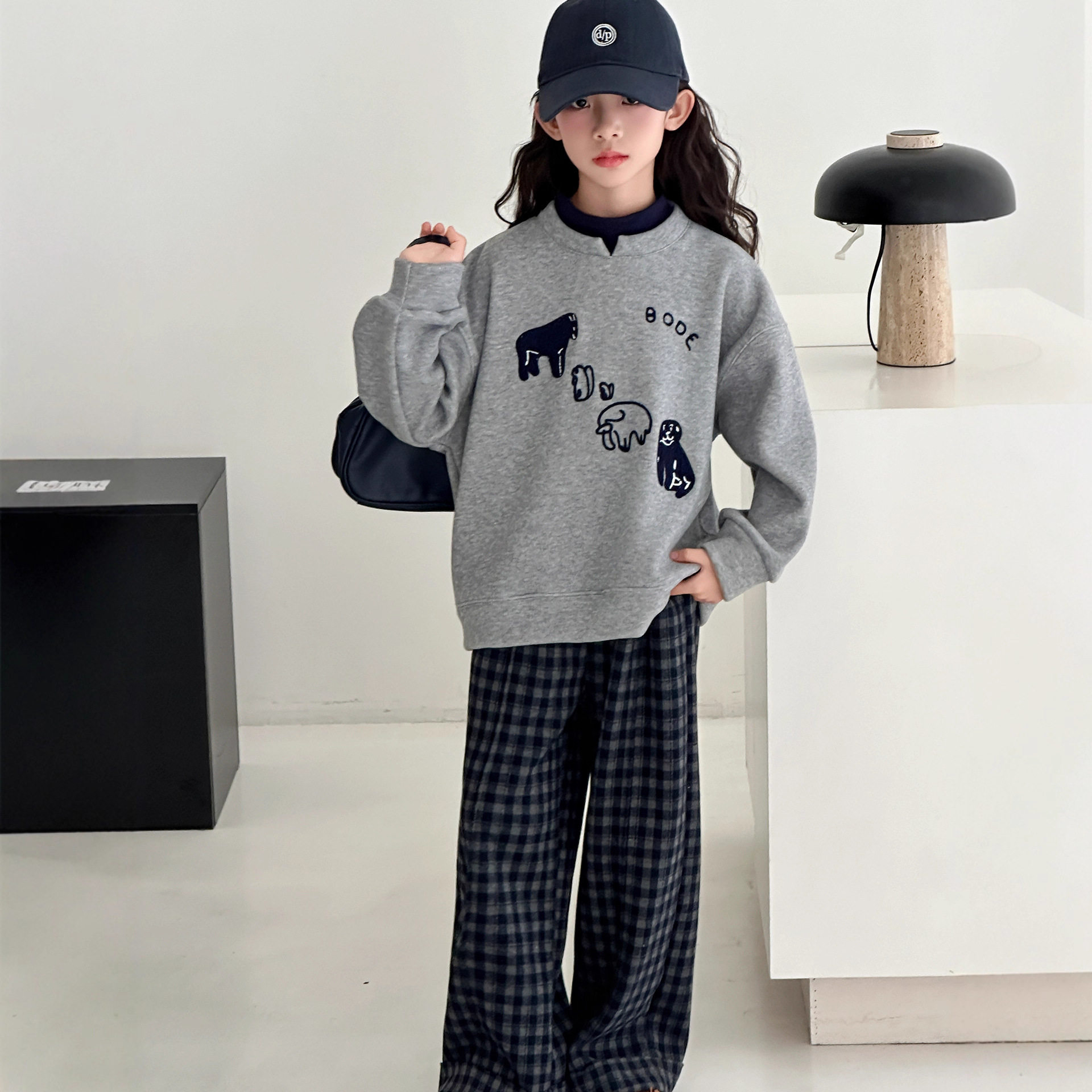 女童超好看加绒卫衣秋冬2025新款儿童假两件女大童韩系感上衣