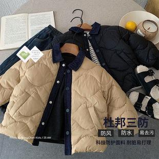邦诚男童羽绒服2025冬季新款儿童牛仔领轻薄90白鸭绒外套杜邦