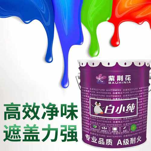 防霉白色净味油漆涂料紫荆花