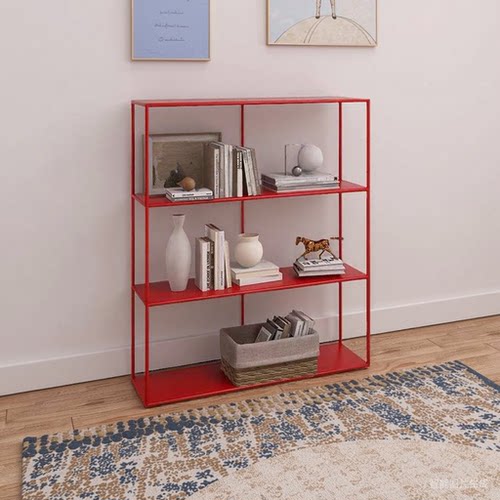 铁艺书架多层落地置物架收纳展示