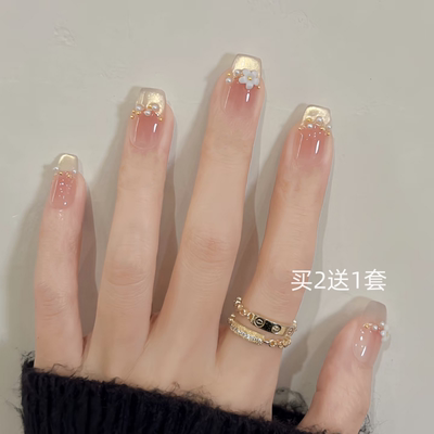 穿戴甲指甲贴片2025新款网红美甲片成品高级感短款猫眼假指甲显白