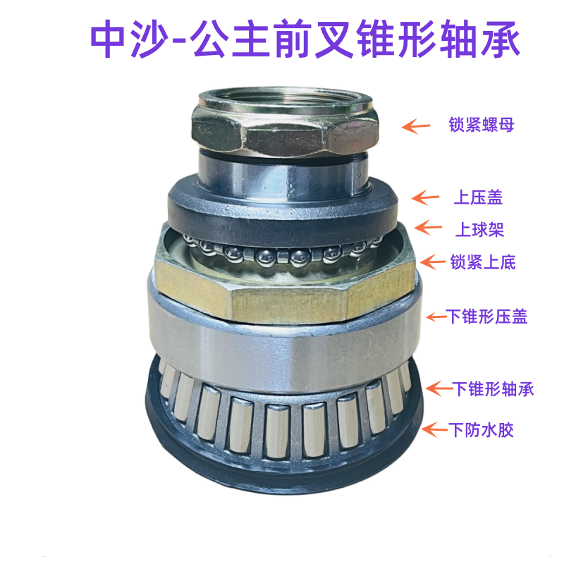 中沙前减震转向轴承防抖动锥形