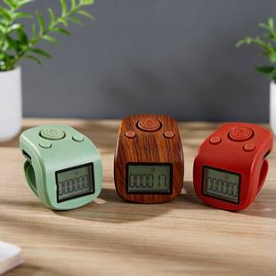 善音迷你计数器手按充电电子夜光数显手指戒指环记数器手动点数器