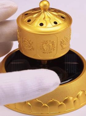 唐多扩罗八吉祥雕刻太阳能转轮