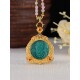 绿松石扎基拉母佛像项链毛衣链挂件吊坠泥擦擦唐卡民族风吊坠项坠