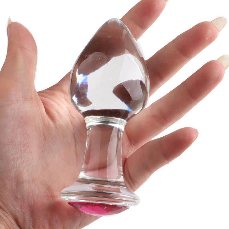 水晶按摩器局部拉条自律水晶钻石按摩器玻璃器器局部菊部门塞玩具