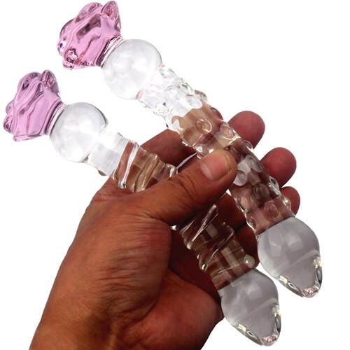 Glass-made femalemasturbation toy fake phallus adult product