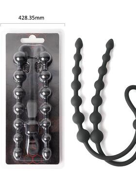 Intra-anal bead self-stimulation expansion massager