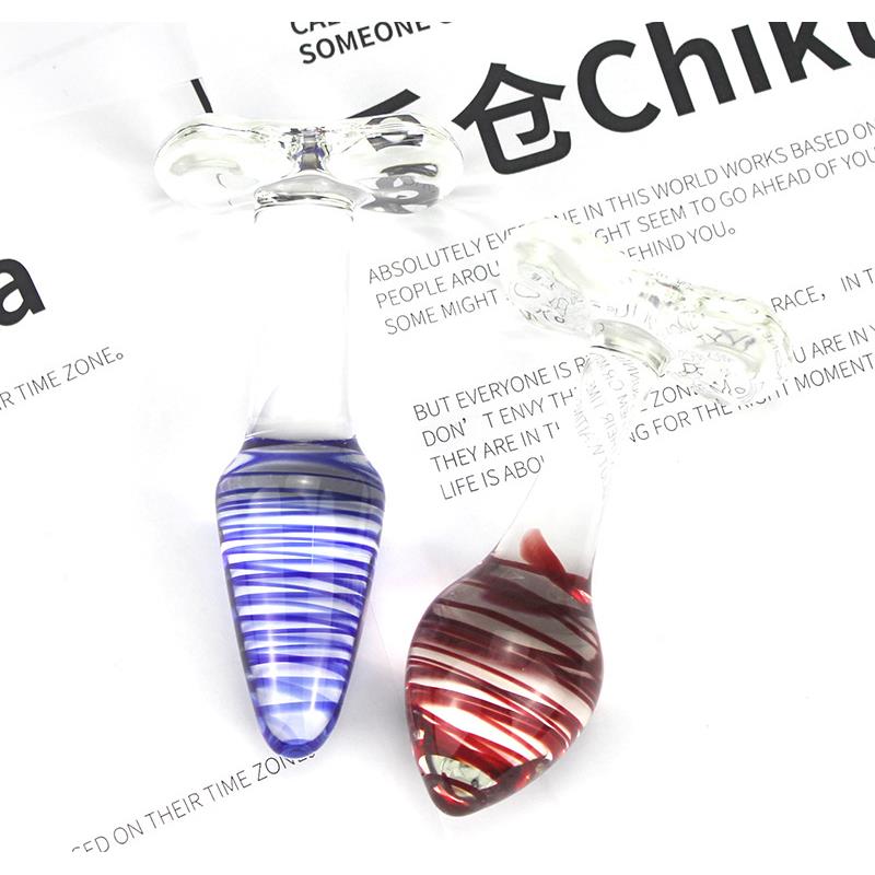 新彩条双色中小号局部玻璃按摩器按摩新款解压放松器具菊部交外出