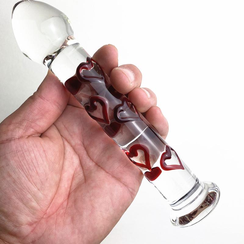 红心水晶器器放松玻璃女用器尾器局部拉条菊部门塞按摩解压放松解