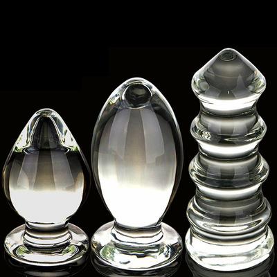 玻璃水晶器器超大腰部按摩器局部菊部栓私密道局部自律器按摩放松