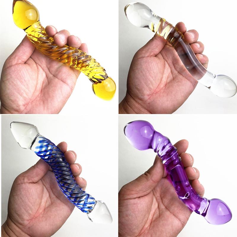 4款S形弯双头龙玻璃女用器大小头玻璃器器女新款女用器具按摩解压