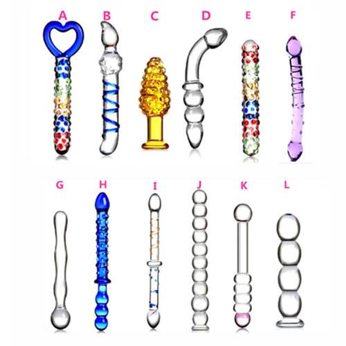 Glass-made femalemasturbation toy fake phallus adult product
