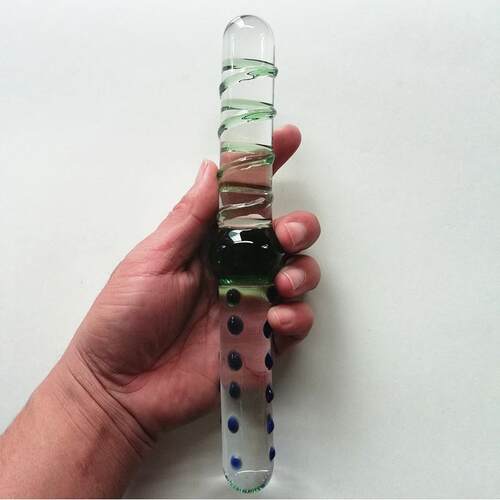 Glass-made femalemasturbation toy fake phallus adult product