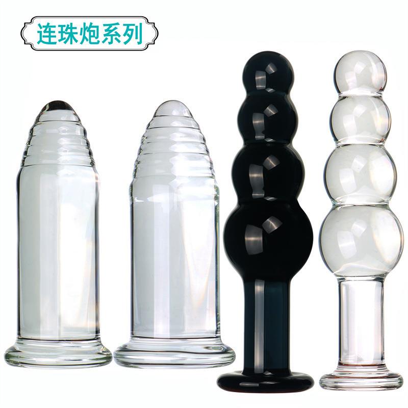 粗款玻璃拉条玻璃按摩器男用局部按摩器仿真按摩器器器按摩解压缓
