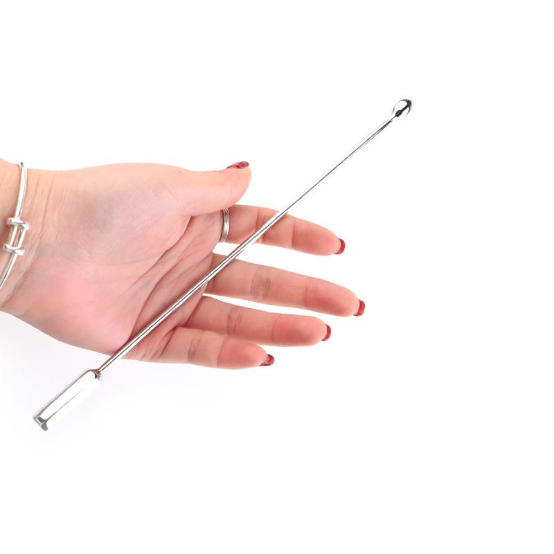 金属圆球实心头长款马燕器男用私密茎扩张自律器具水道极限插器按