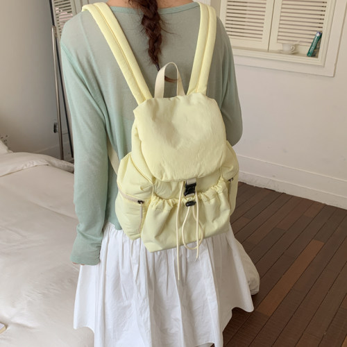 小清新日系泡芙双肩包女