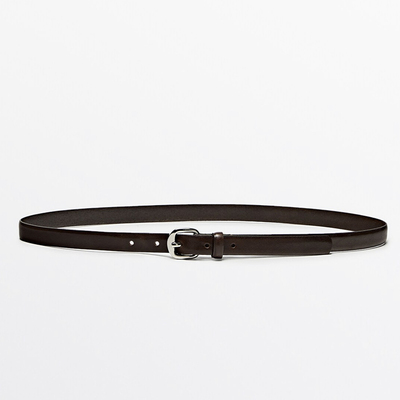 真皮配裙子牛仔裤细皮带装饰腰带