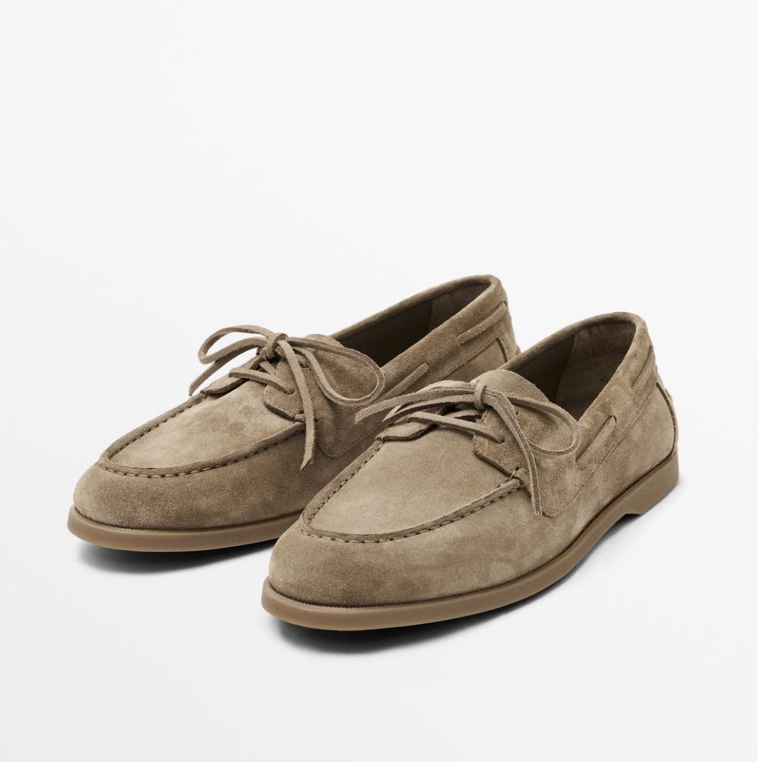 西班牙小众MD男鞋2025秋冬复古绒面真皮乐福鞋平底帆船鞋百搭单鞋