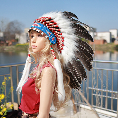 新款印第安羽毛头饰头饰发饰