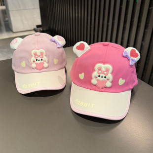 宝宝帽子春秋薄款 棒球帽潮 遮阳防晒鸭舌帽女儿童可爱卡通出游夏季