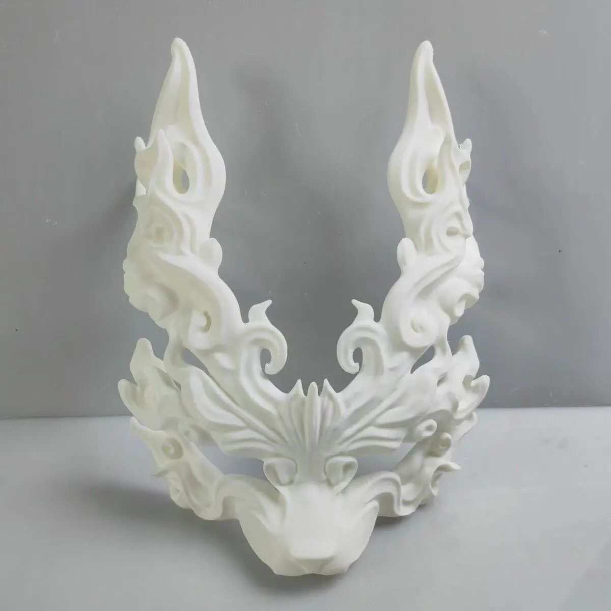 月夜行歌真人卯兔火狐面具可配带3D模型摆件