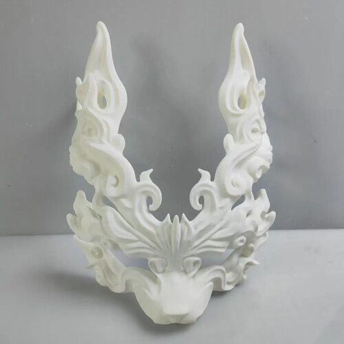 月夜行歌真人卯兔火狐面具可配带 3D打印 cosplay装备 可穿戴道具